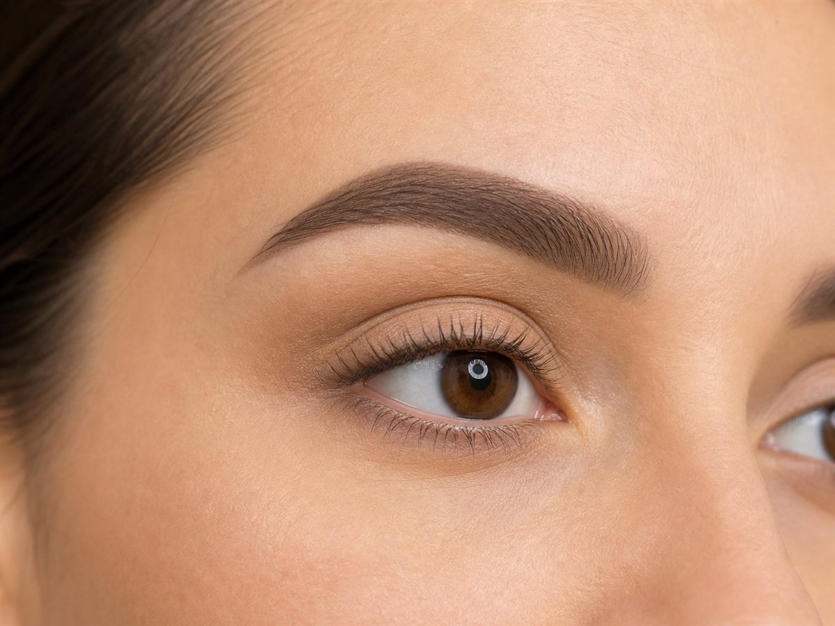 Soft powder brow detail